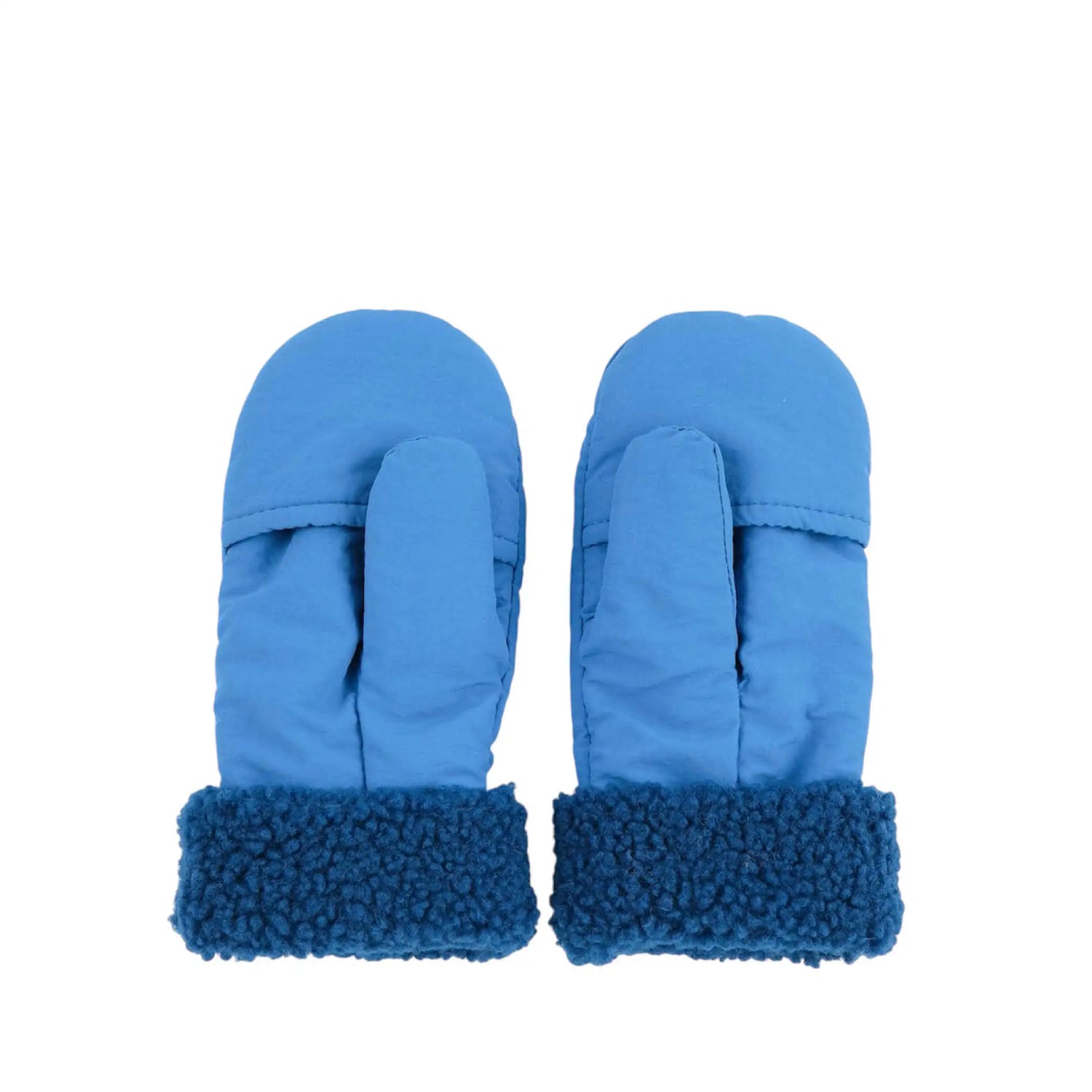 Gefütterte Fäustlinge in blau