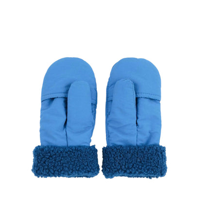 Gefütterte Fäustlinge in blau