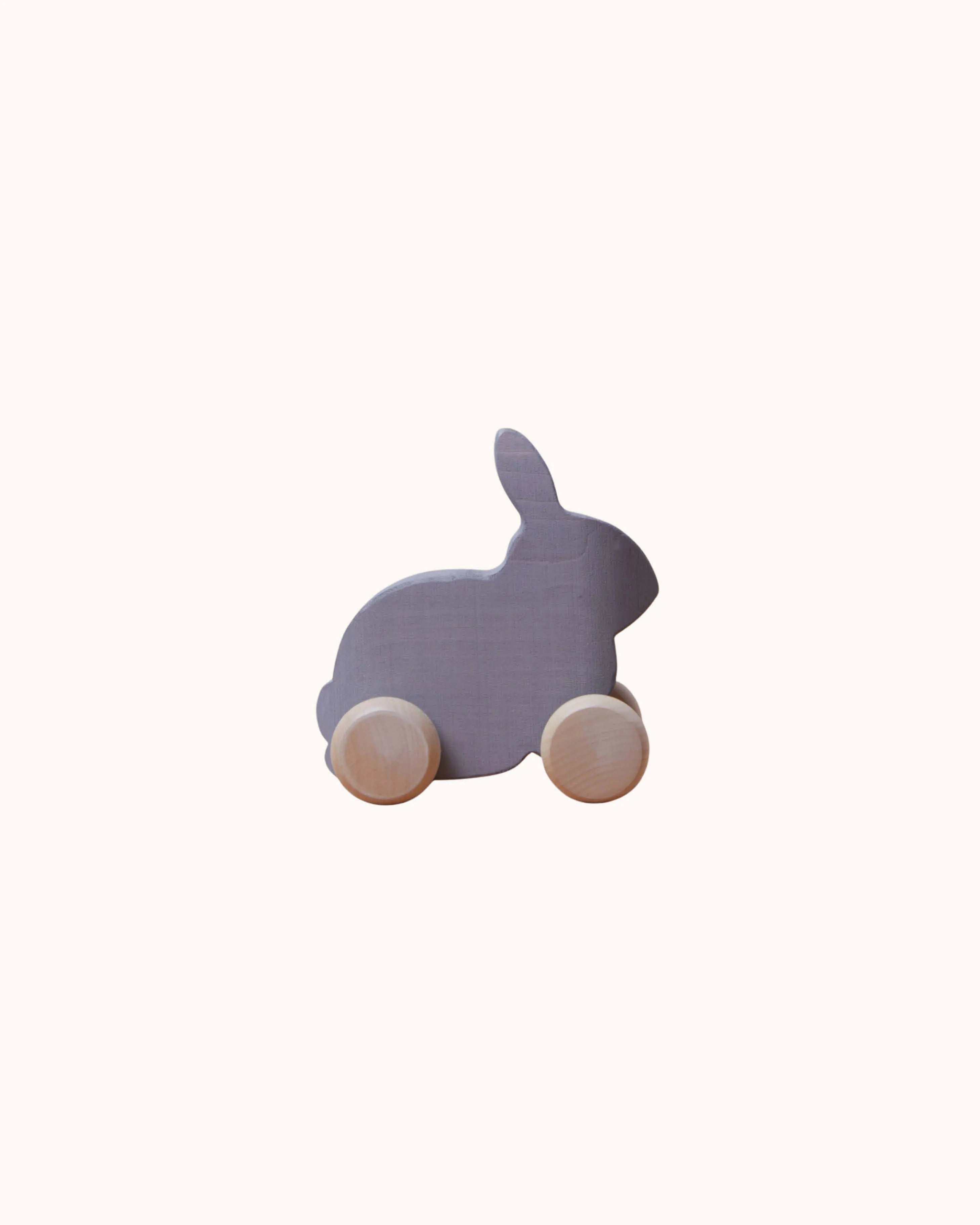 Grauer Hase auf Rollen
