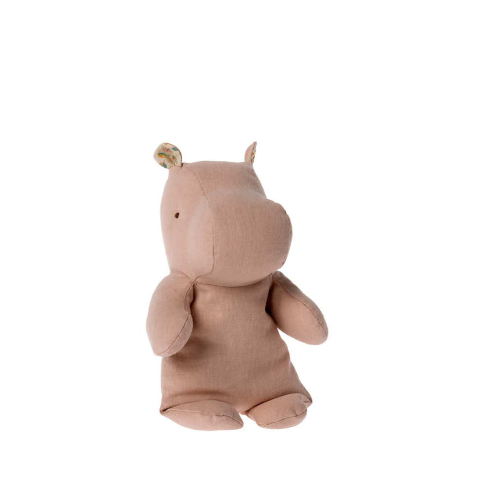 Cuddly Toy, small Hippo in soft rose