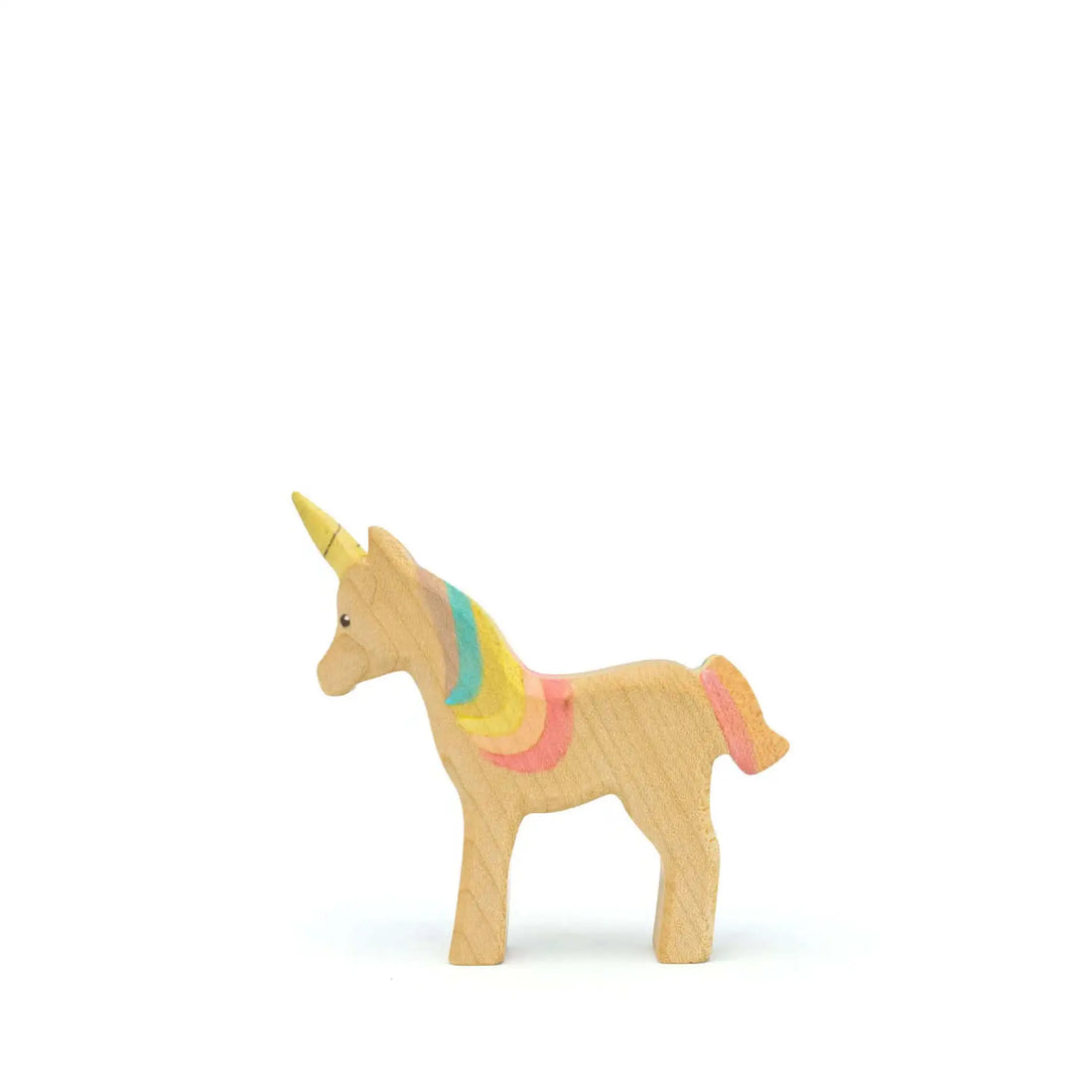 Holzfigur kleines Regenbogen Einhorn