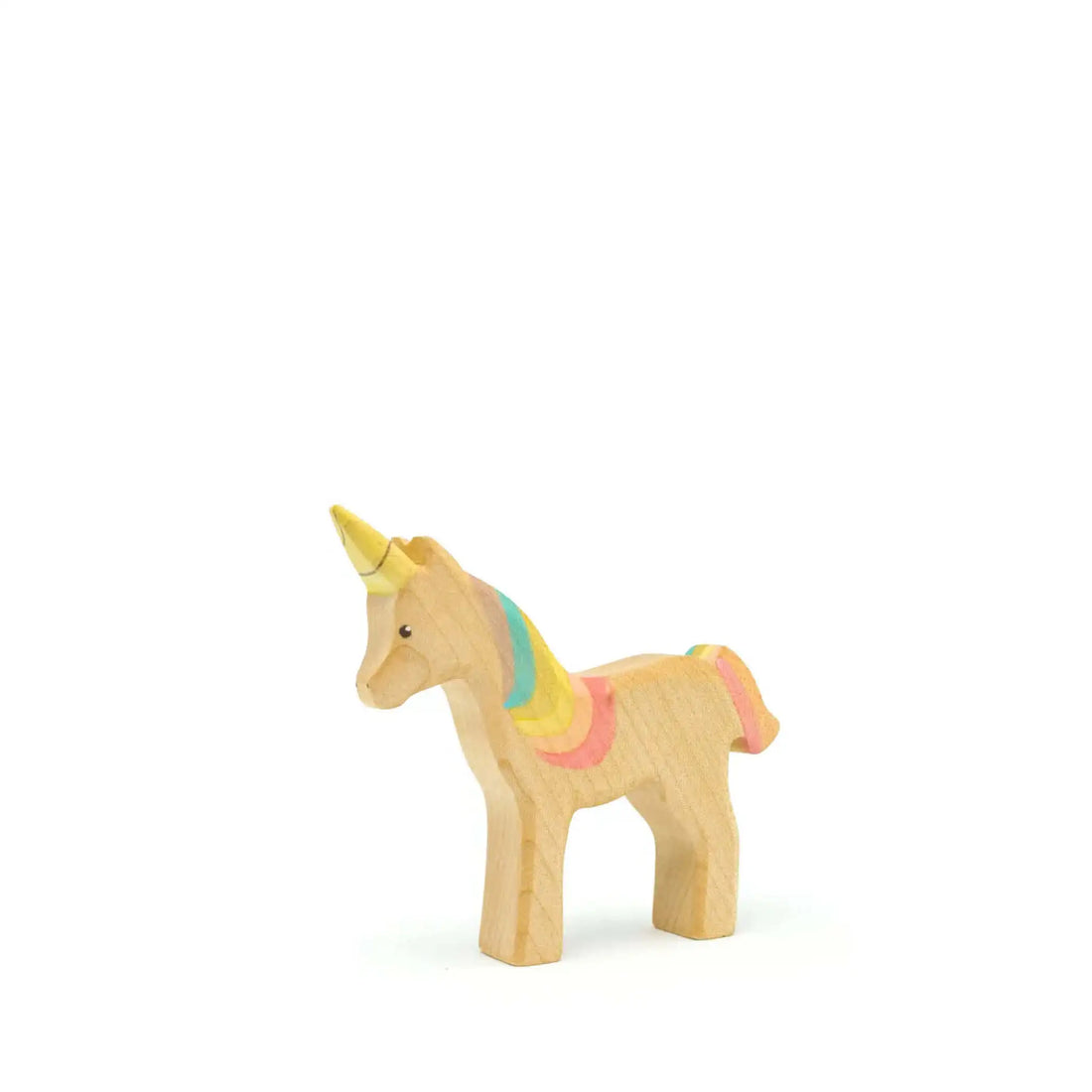 Holzfigur kleines Regenbogen Einhorn