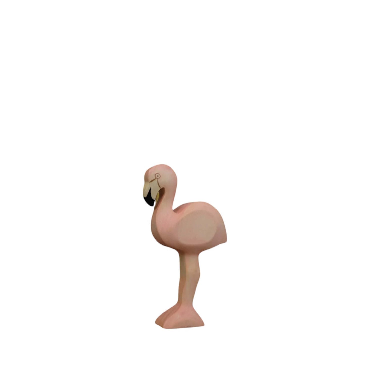 Holzfigur Flamingo