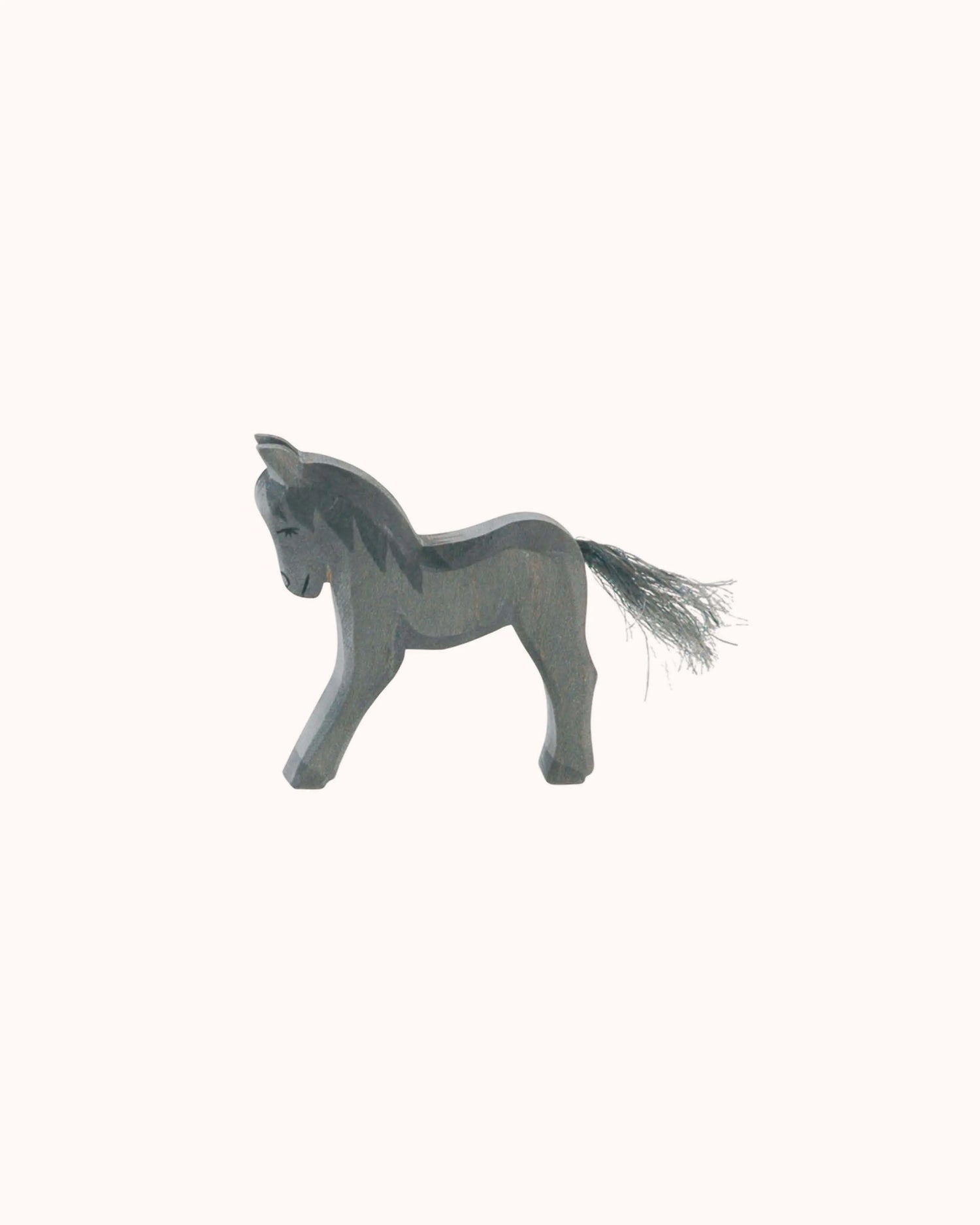 Wooden Figure Black Foal