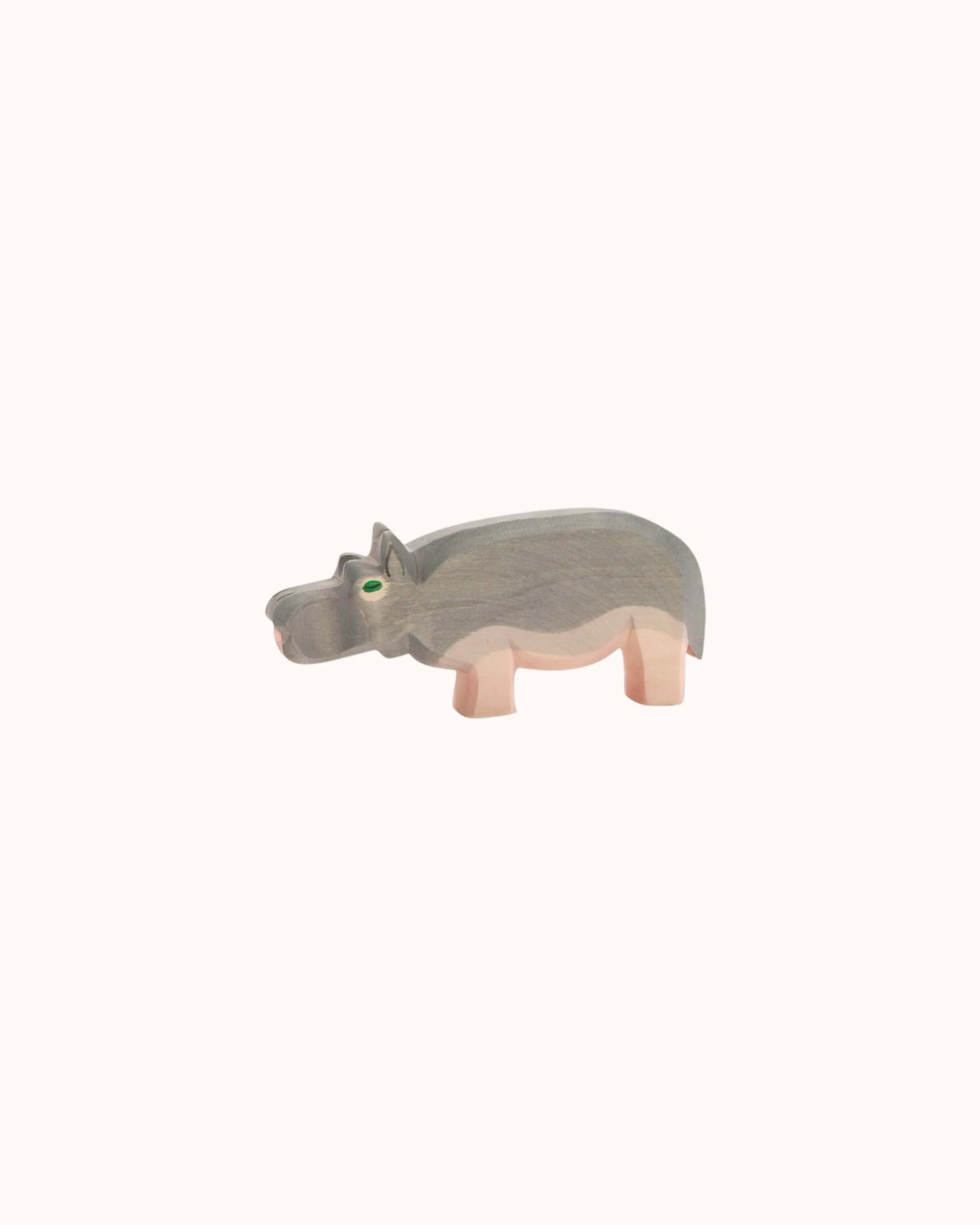 Wooden Figure little Hippopotamus