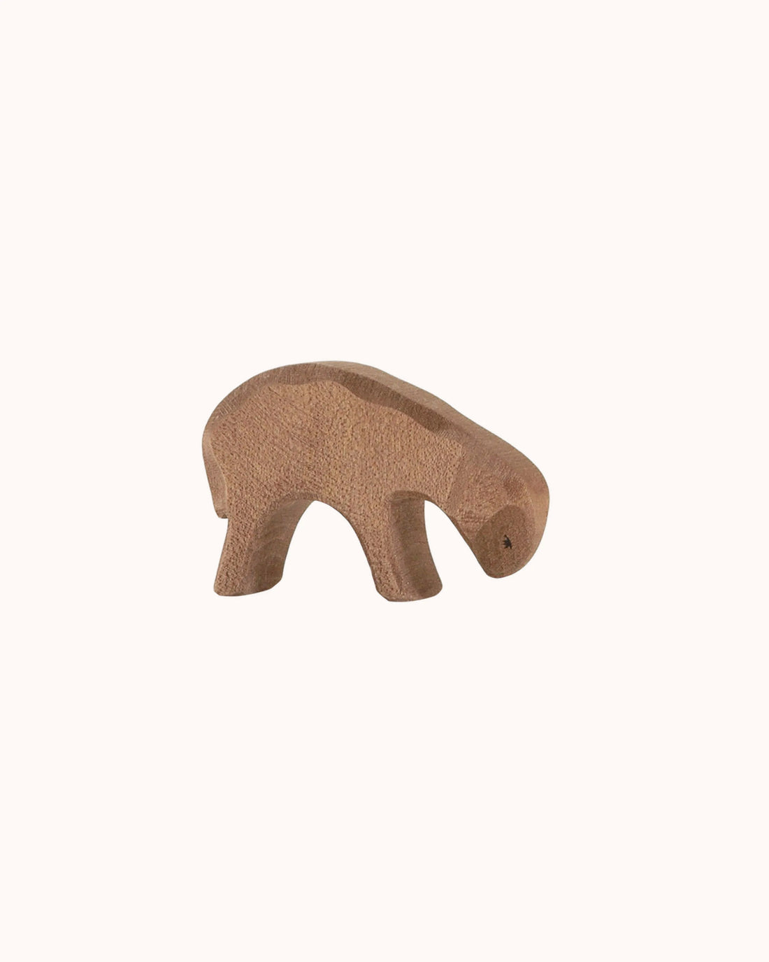 Holzfigur Schaf braun fressend