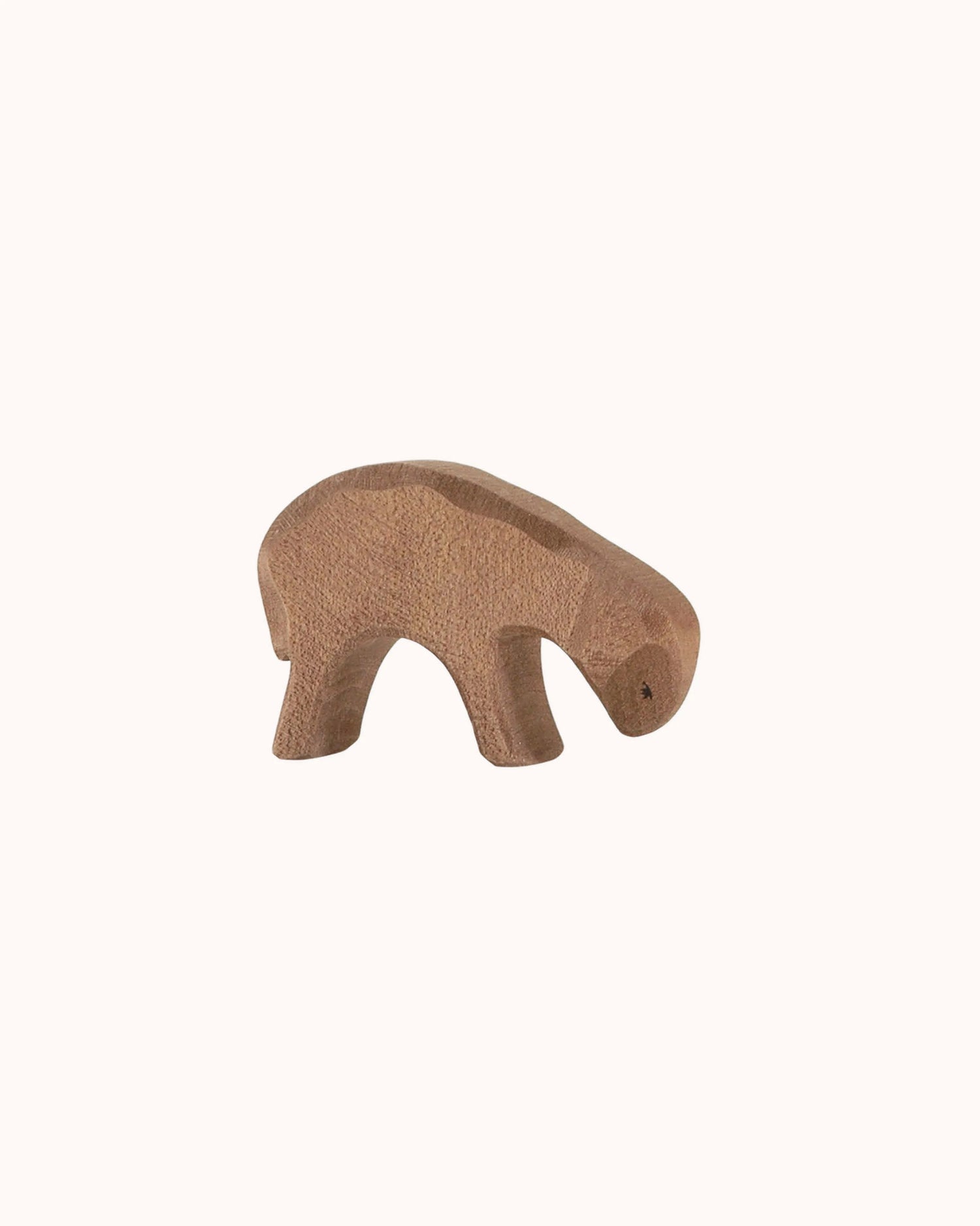 Holzfigur Schaf braun fressend
