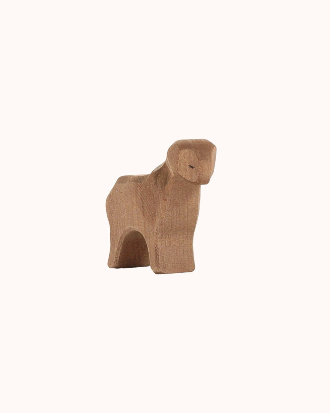 Holzfigur Schaf braun stehend