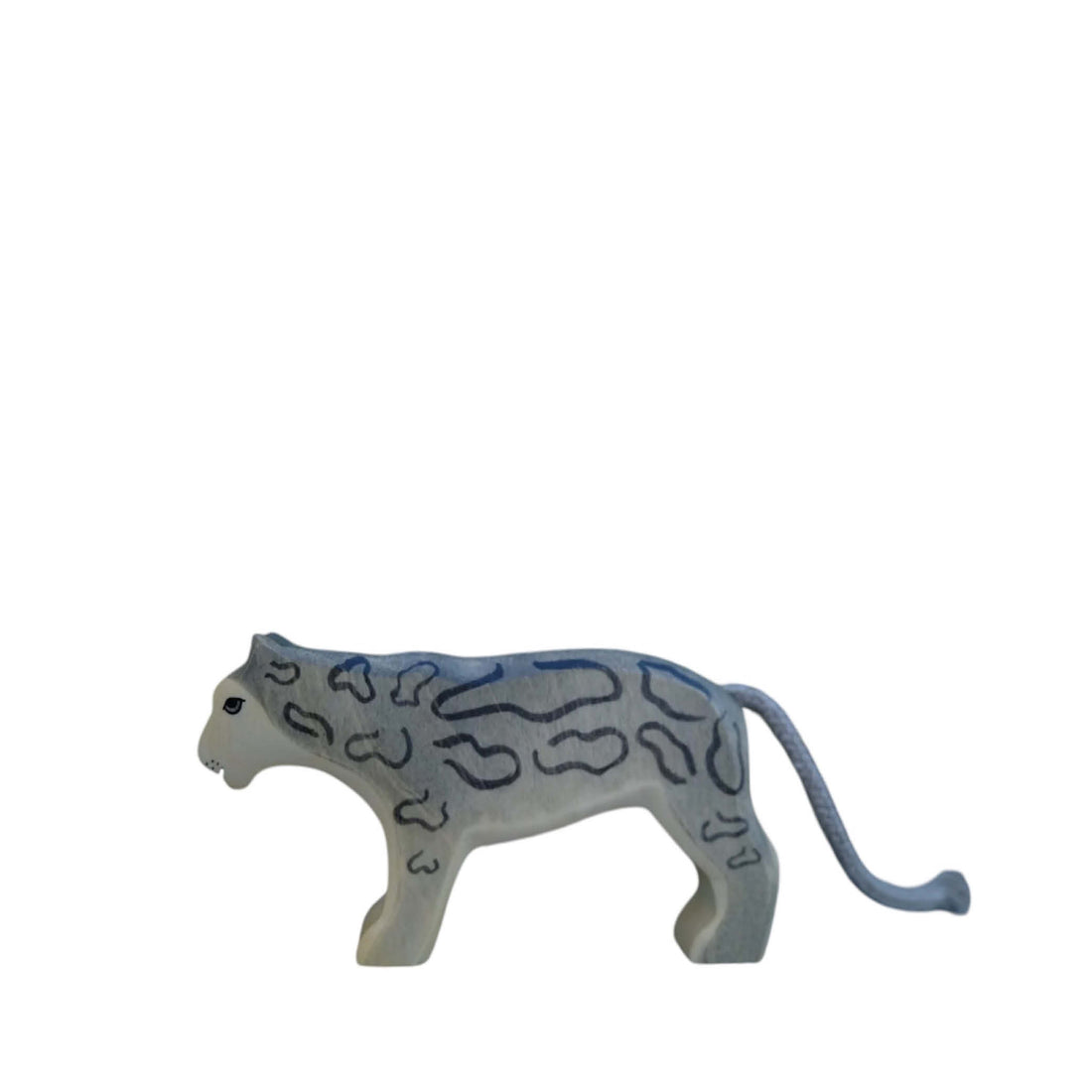 Wooden Figure Snow Leopard