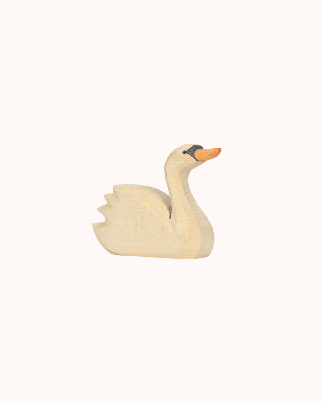 Holzfigur Schwan Kopf hoch