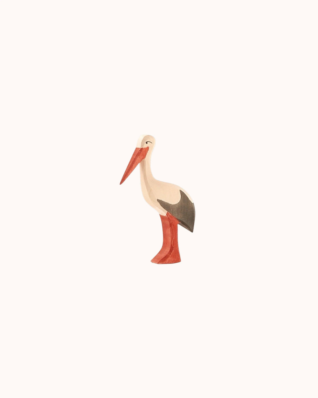 Holzfigur Storch