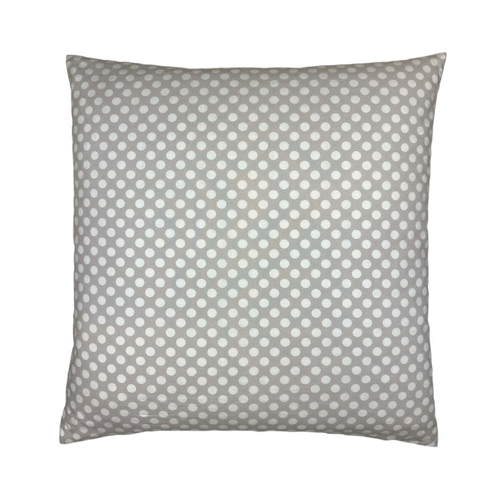 Coussin Humpty Dumpty en gris clair à pois blancs