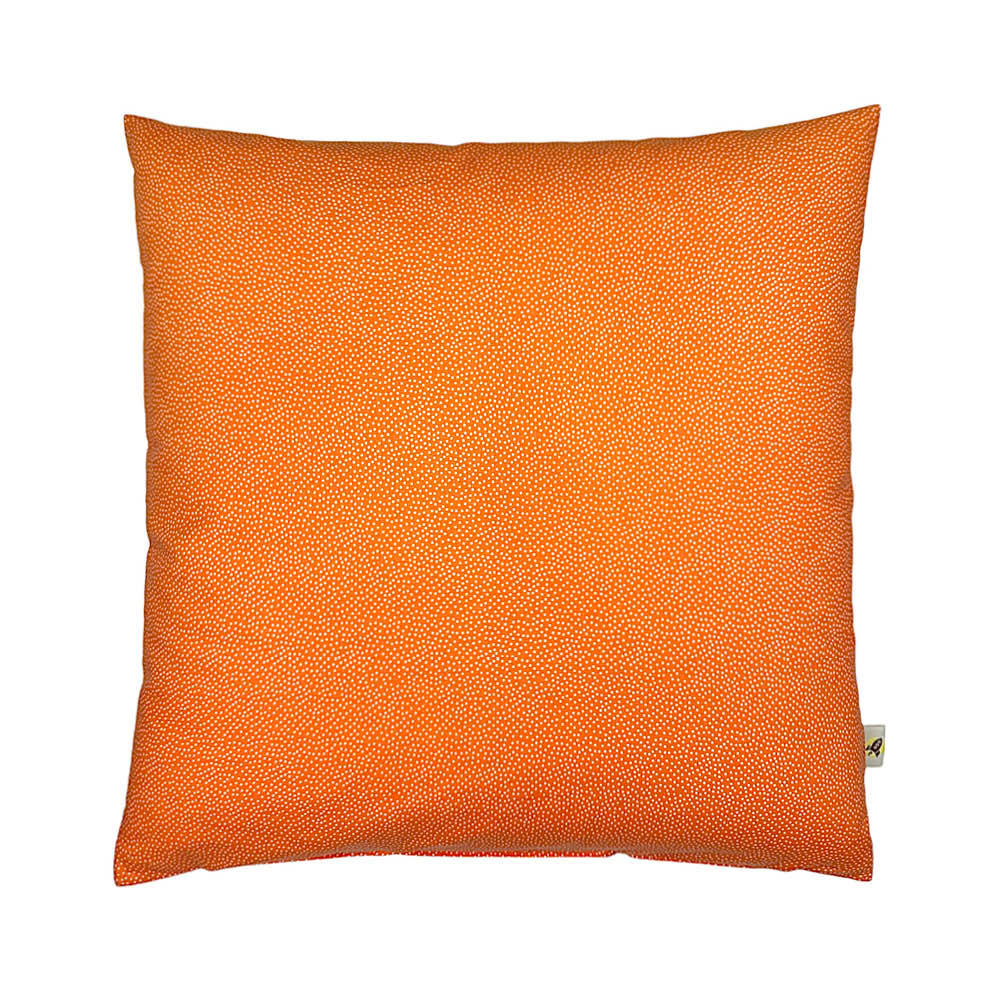 Coussin Humpty Dumpty en orange à pois blancs