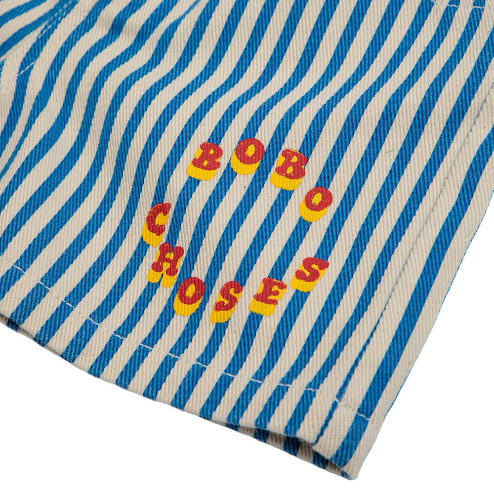 Jeans Shorts in hellblau gestreift