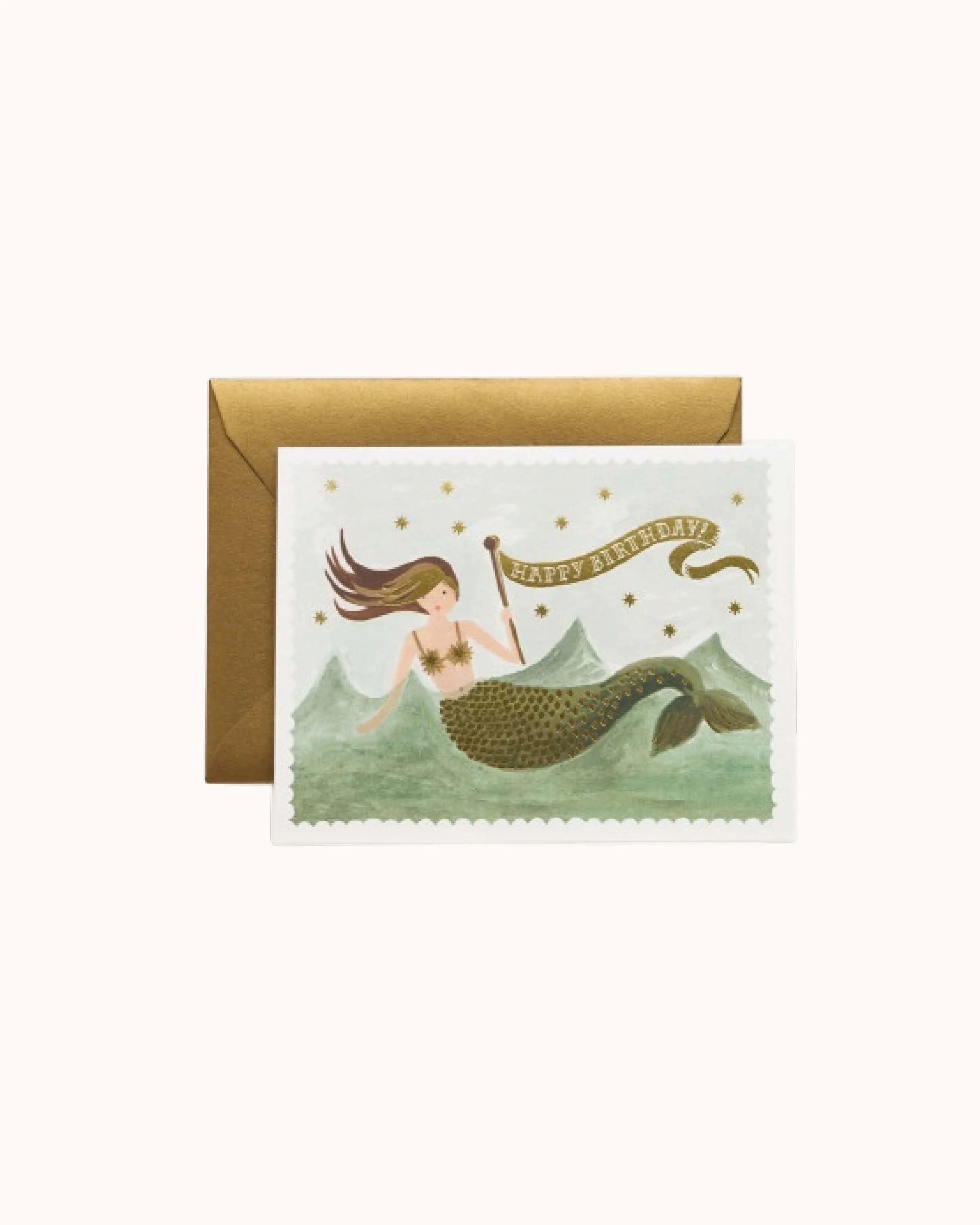 Vintage Mermaid Karte