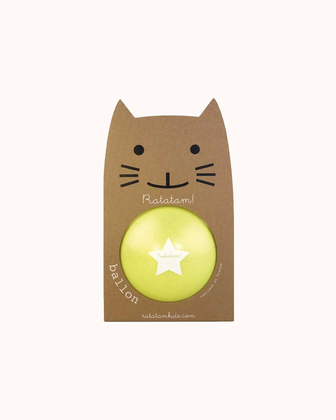 Katze Ball in gelb