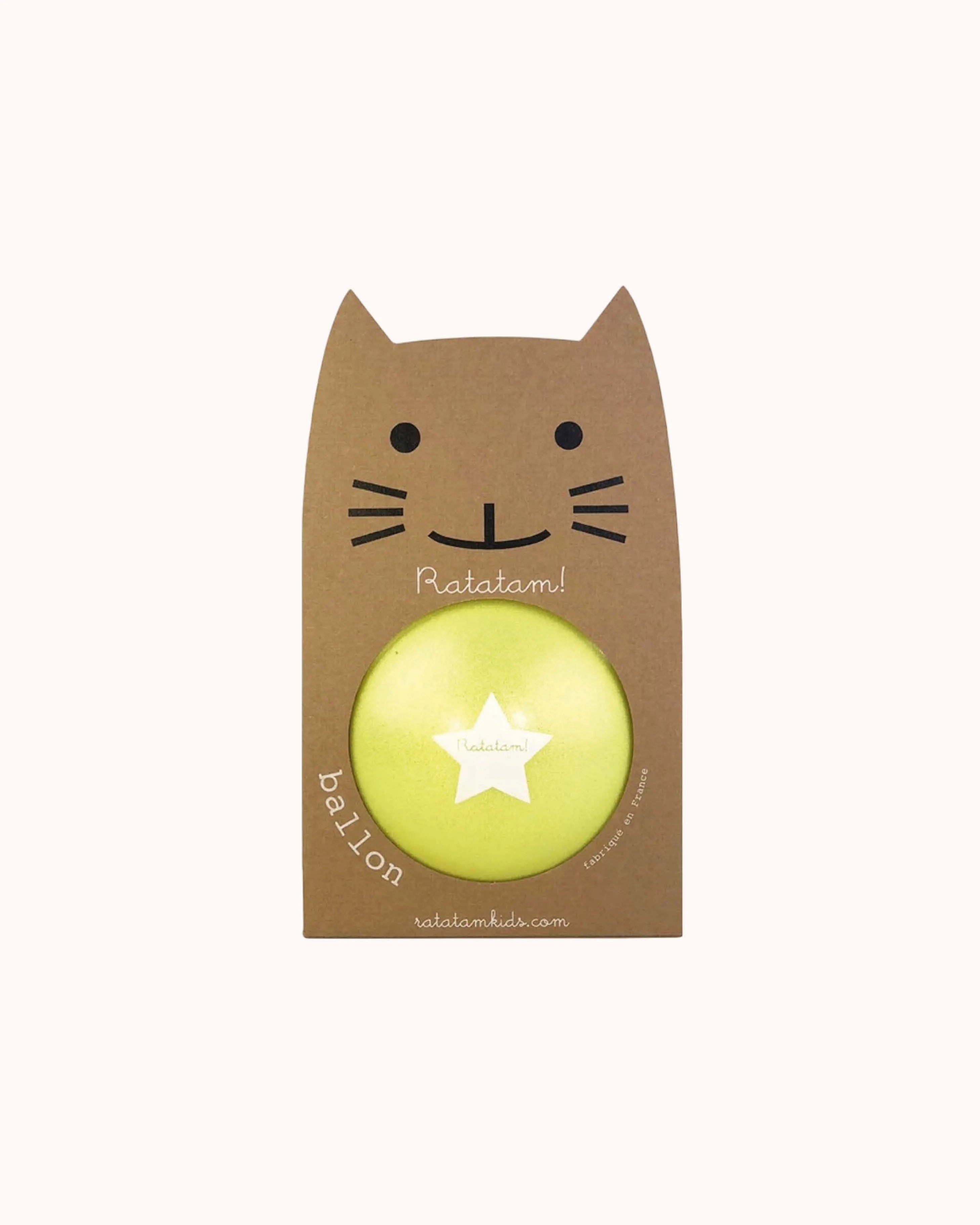 Katze Ball in gelb