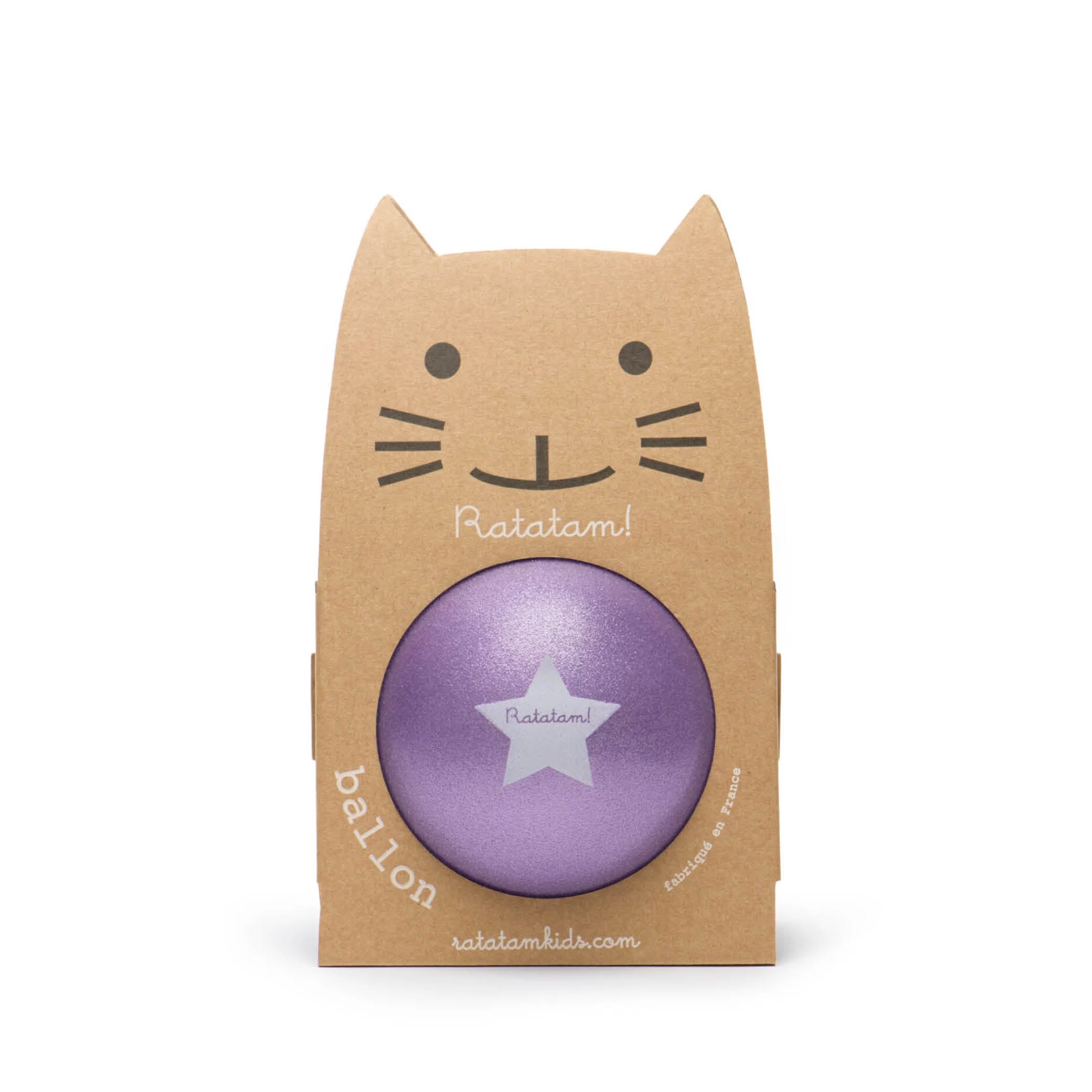 Katze Ball in lila