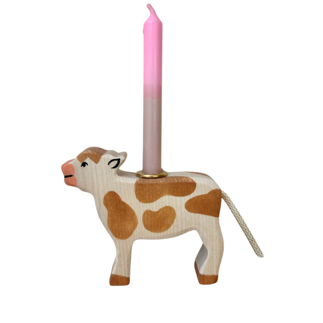 Candle Holder brown Calf