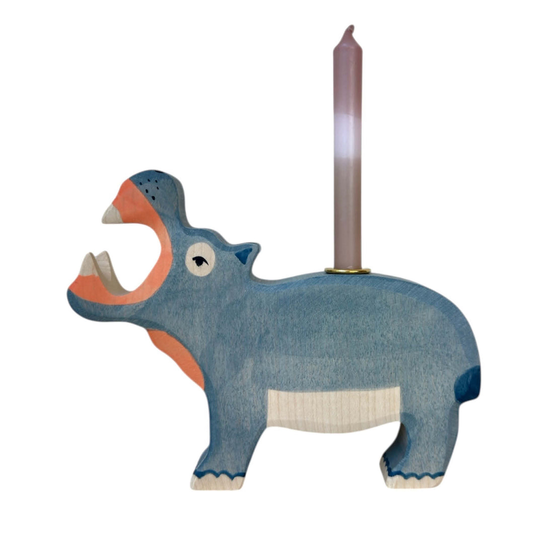 Candle Holder roaring Hippo