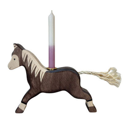 Bougeoirs Cheval brun