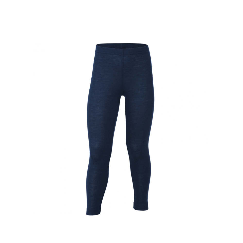 Wool/Silk Leggings in navy blue