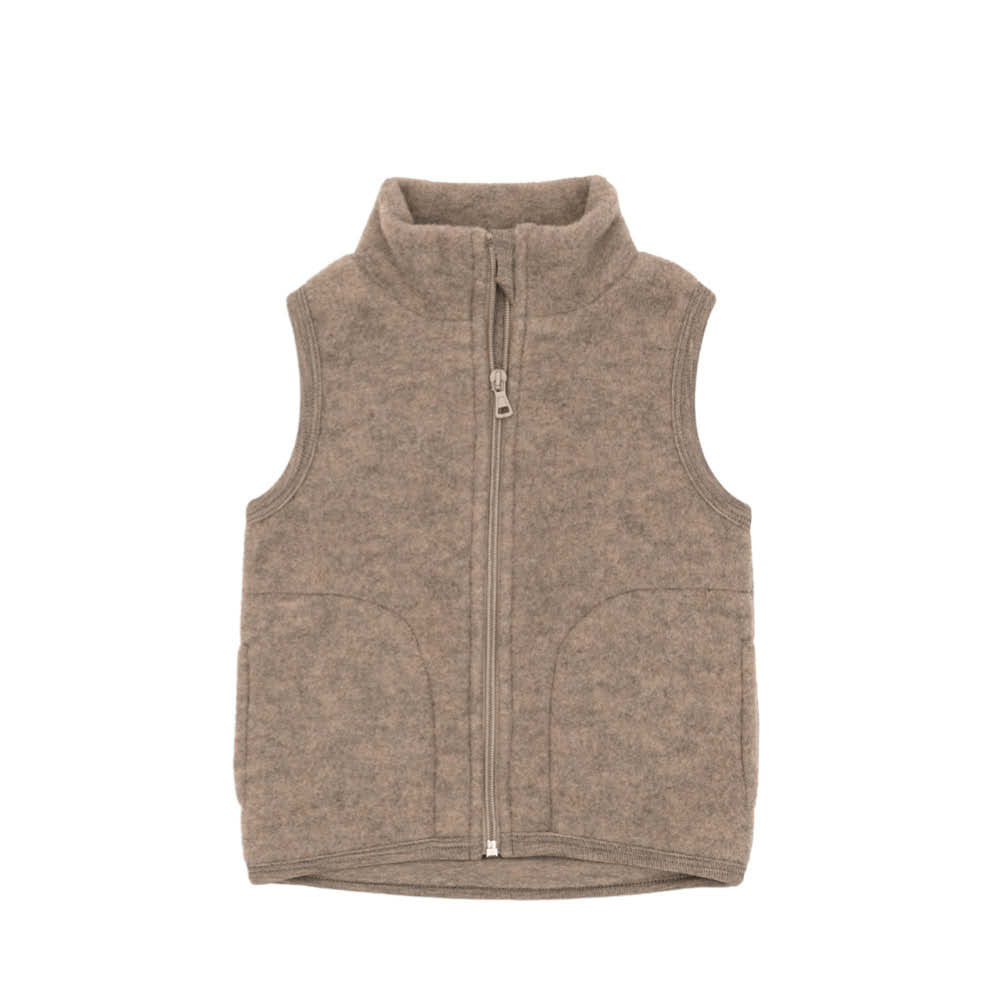 Wool Vest in walnut melange