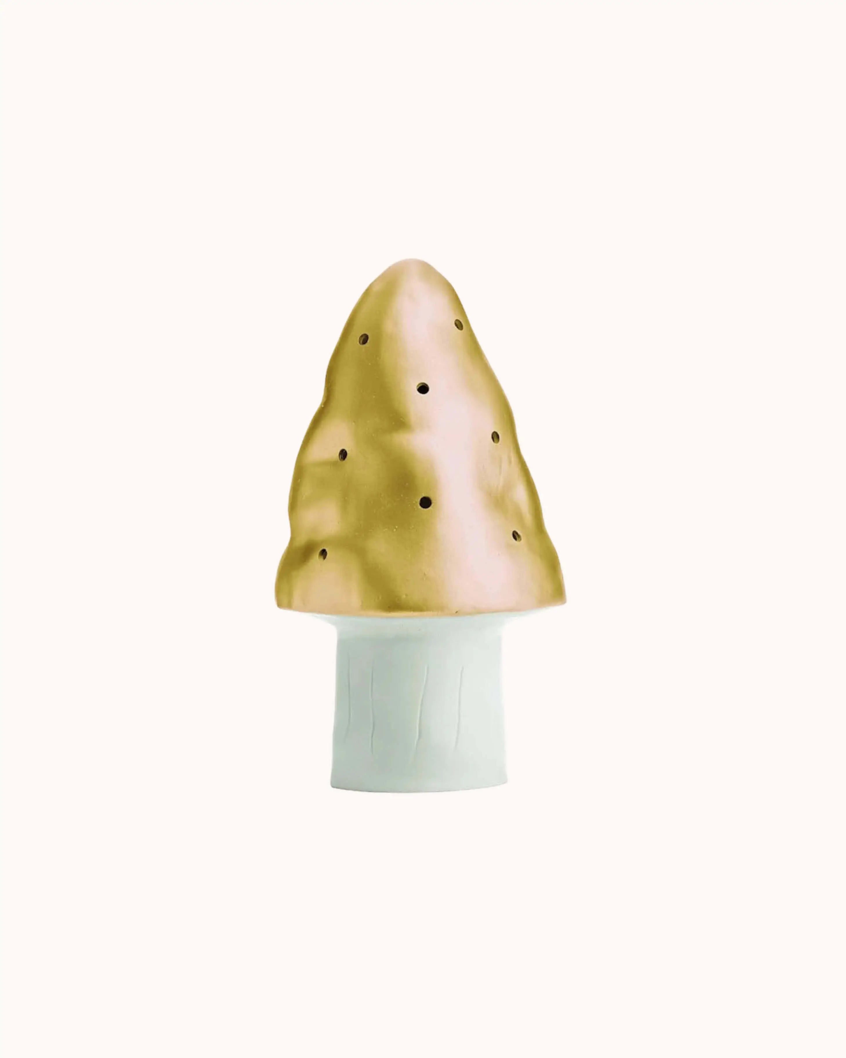 Small Mushroom Lamp in gold