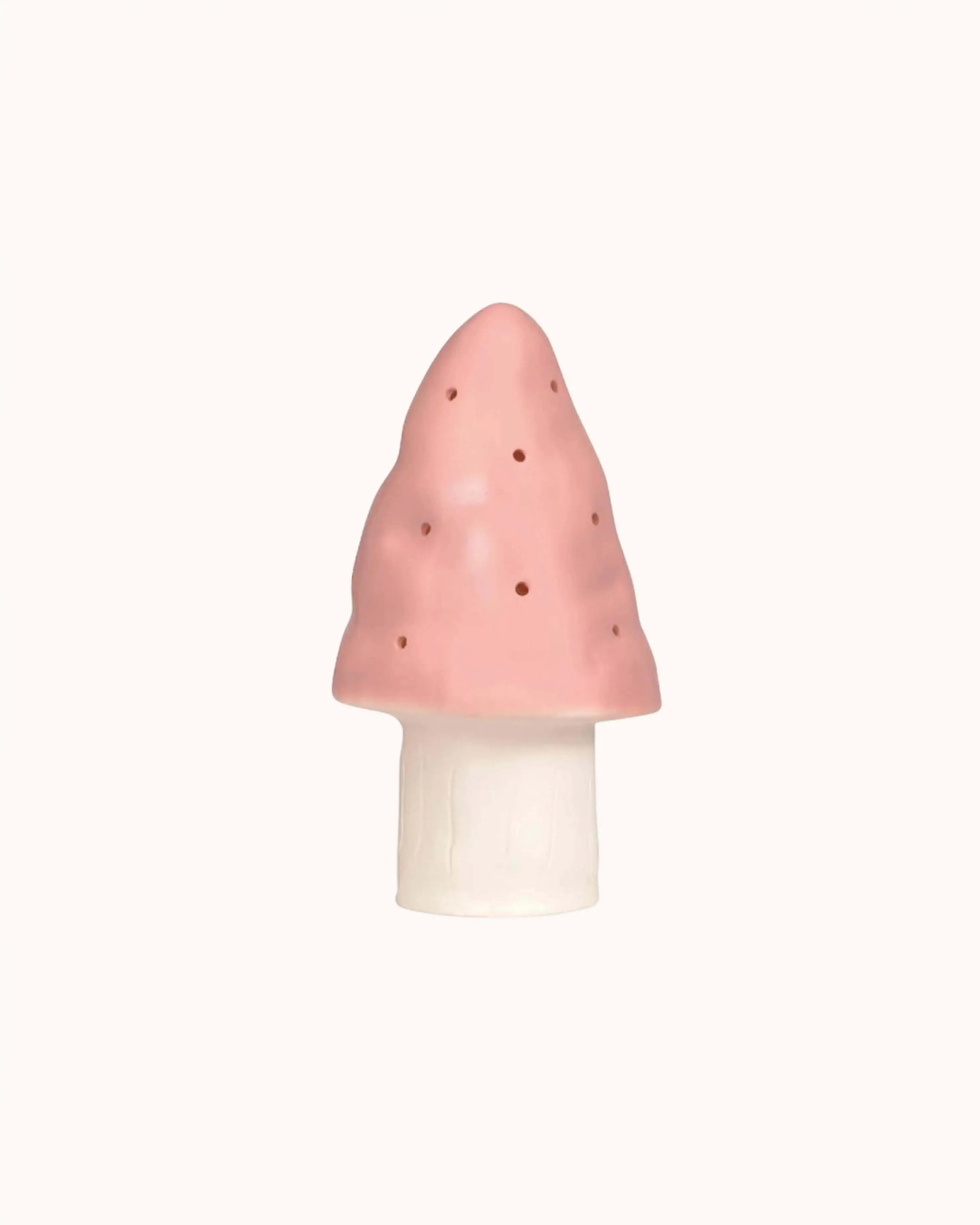 Kleine Pilzlampe in vintage rosa