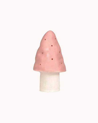 Kleine Pilzlampe in vintage rosa