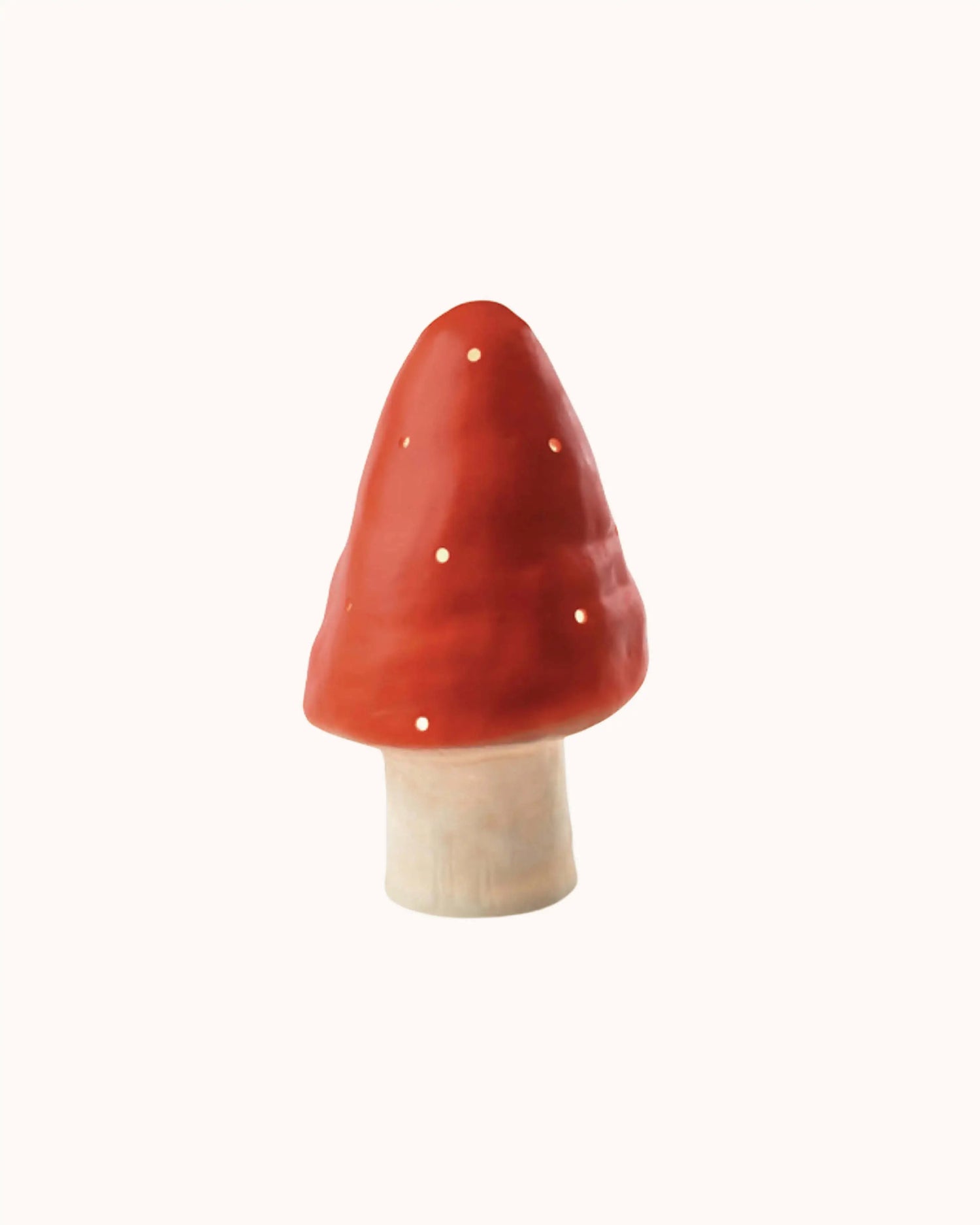 Kleine Pilzlampe in rot