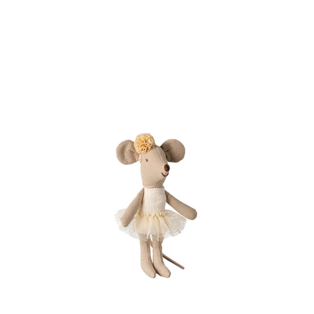 Little Sister Ballerina Mouse in off-white