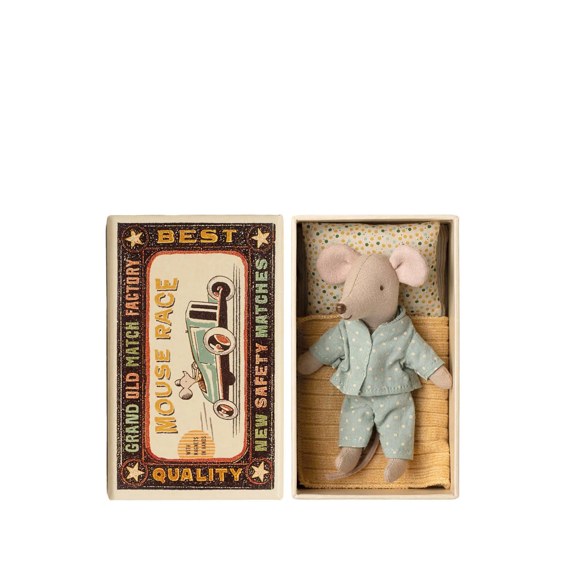 Kleiner Bruder Maus in Streichholzschachtel