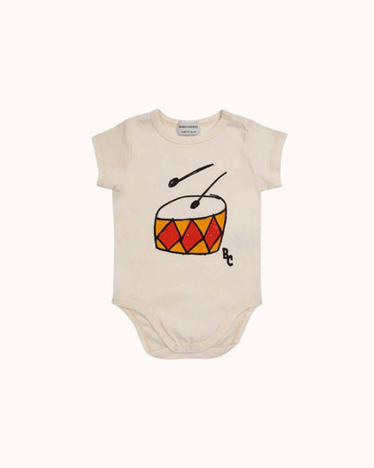 Kurzärmliger Baby Body mit Trommel