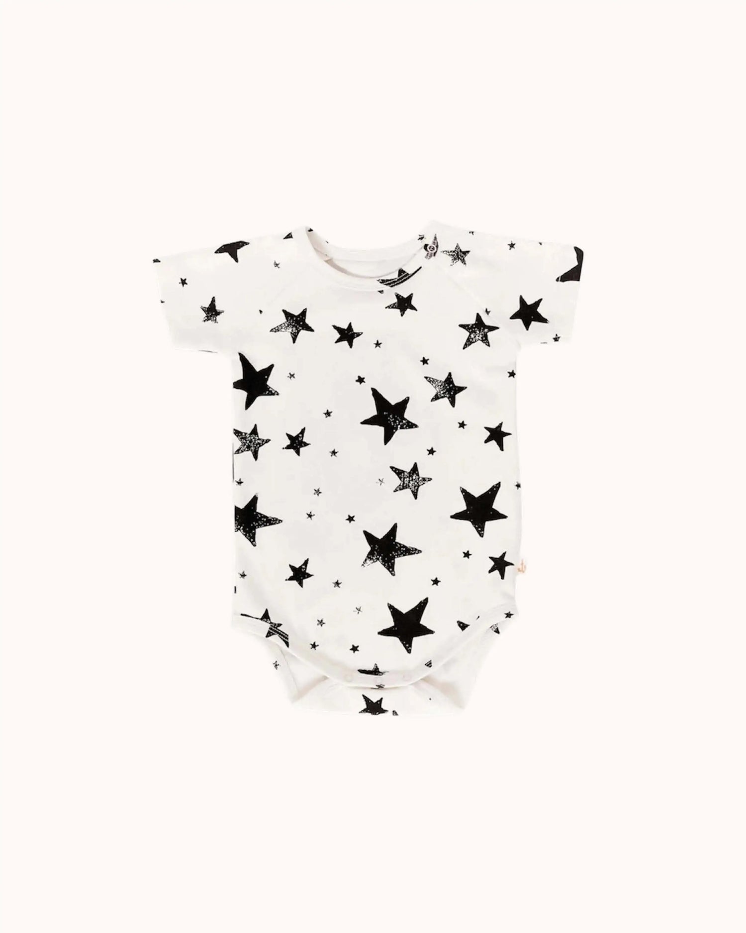 Short-sleeved Baby Body Black Stars