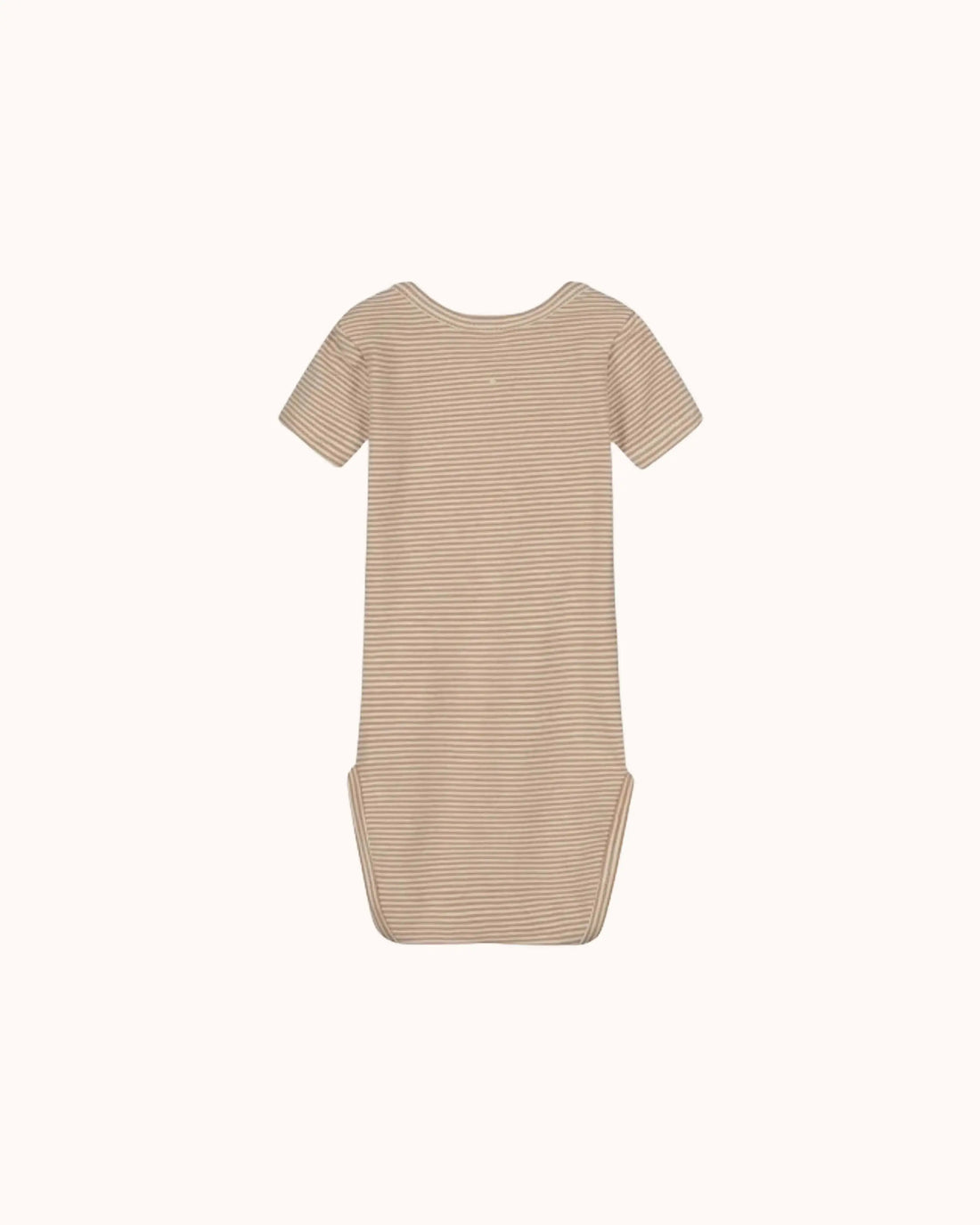 Kurzärmliger Baby Body in biscuit/cream