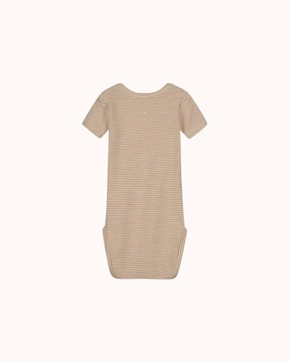 Kurzärmliger Baby Body in biscuit/cream