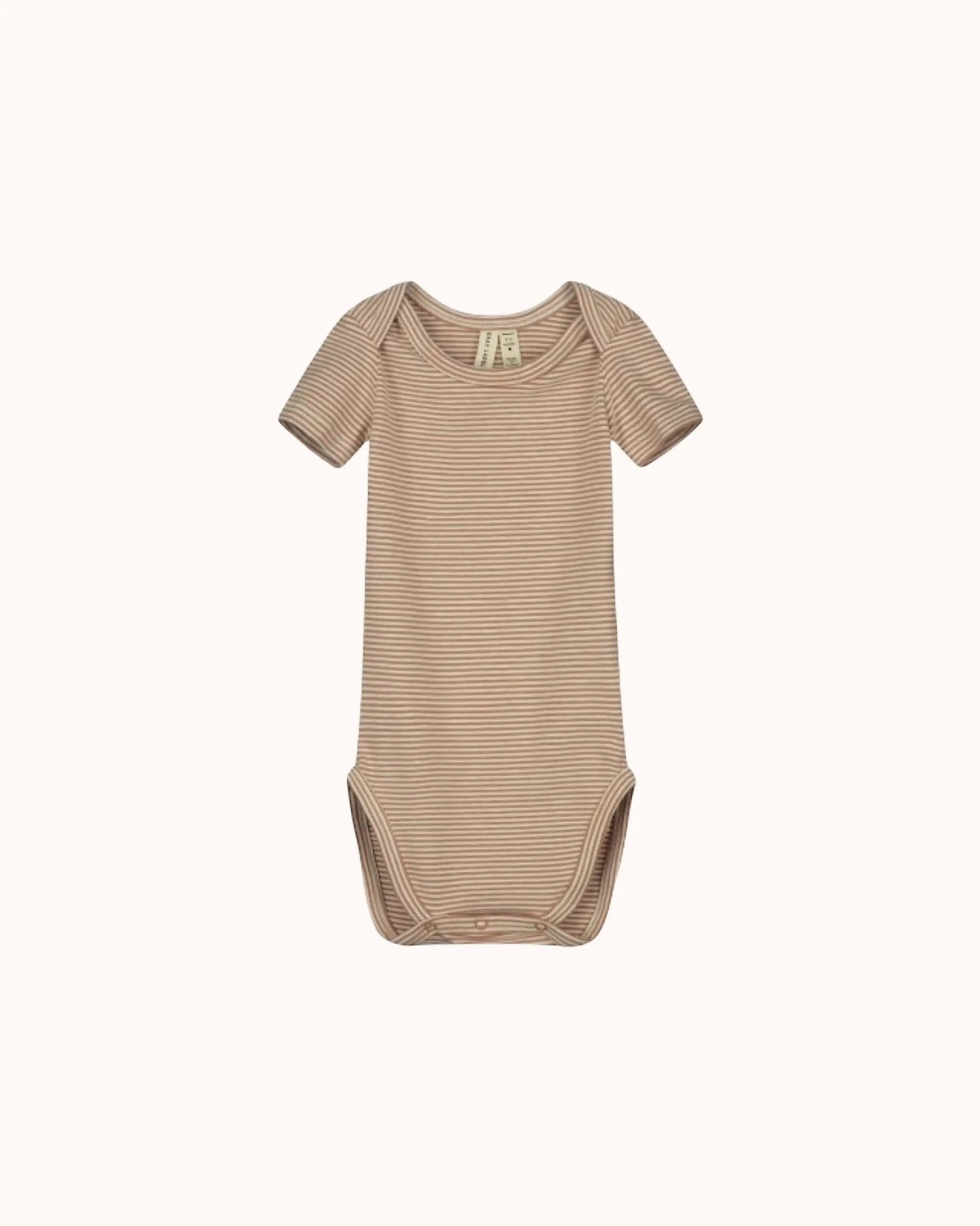 Kurzärmliger Baby Body in biscuit/cream