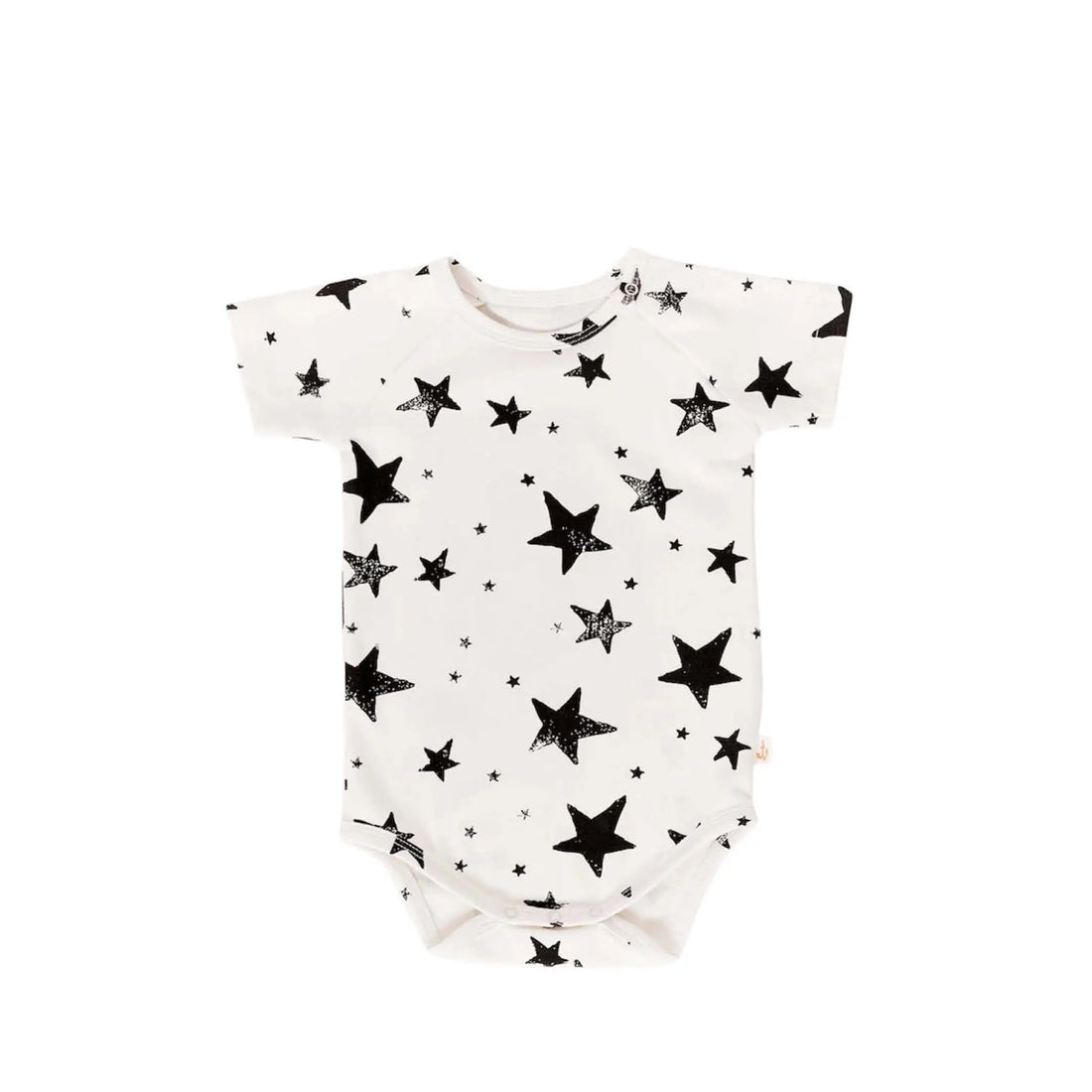Short-sleeved Baby Body Black Stars