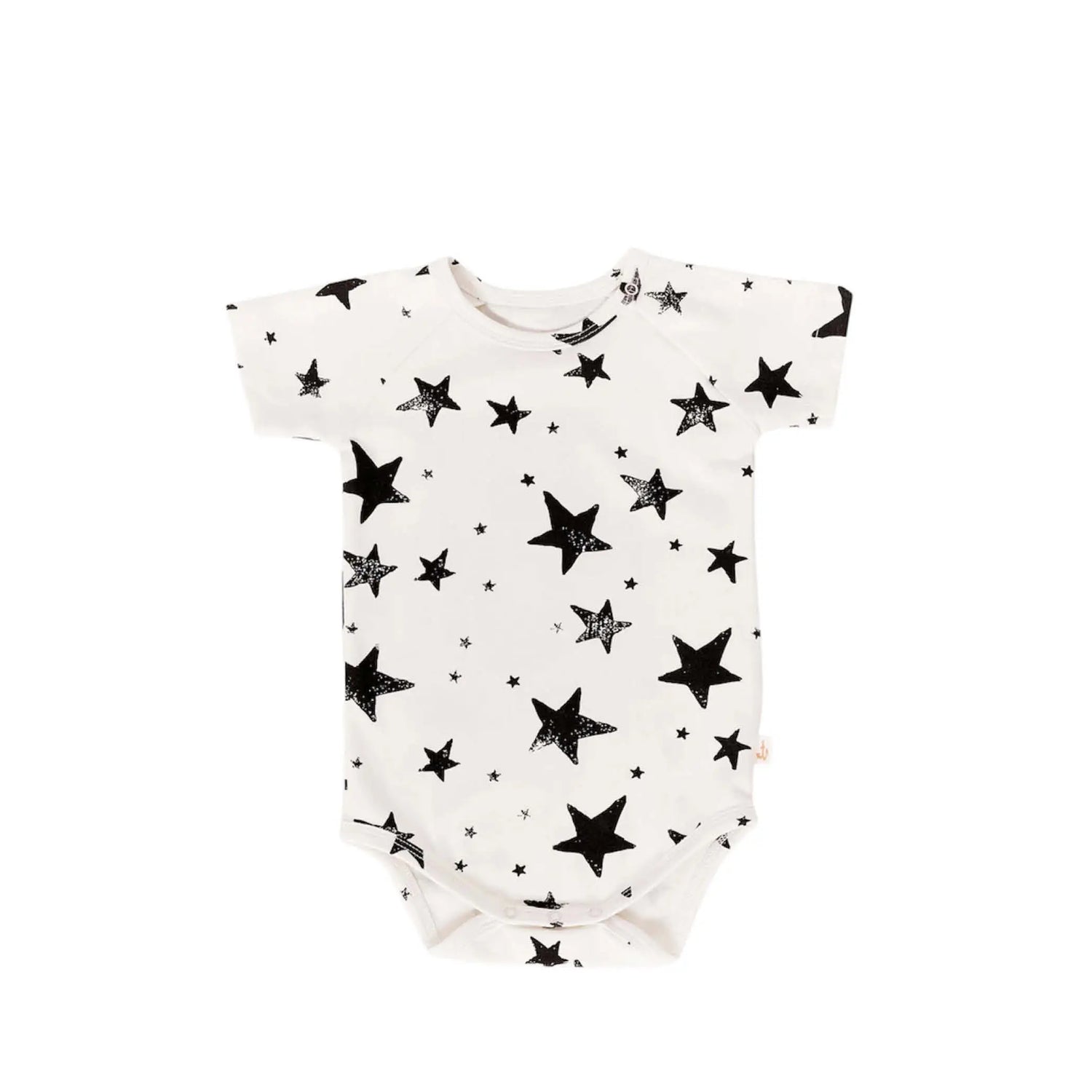 Short-sleeved Baby Body Black Stars