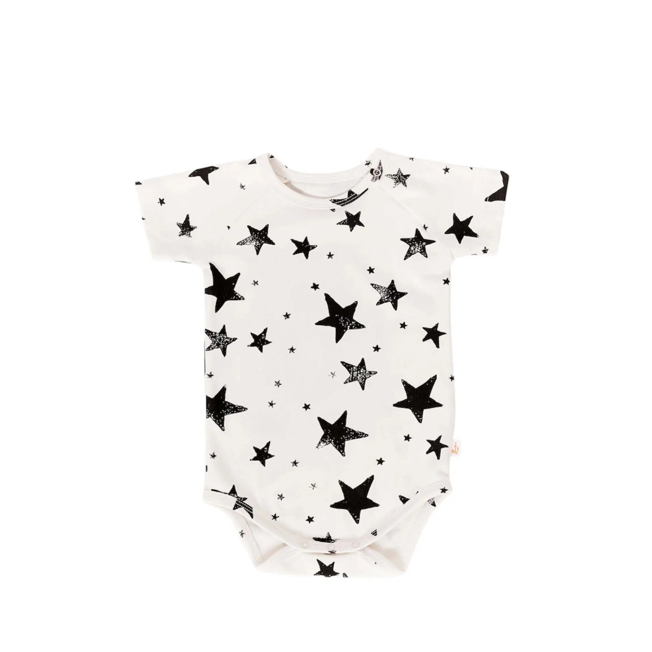 Short-sleeved Baby Body Black Stars