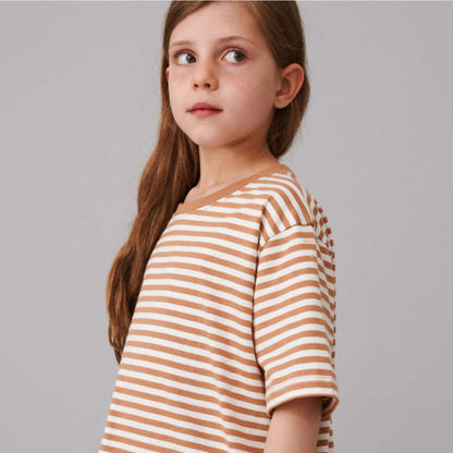T-shirt oversize à manches courtes en biscuit/blanc cassé