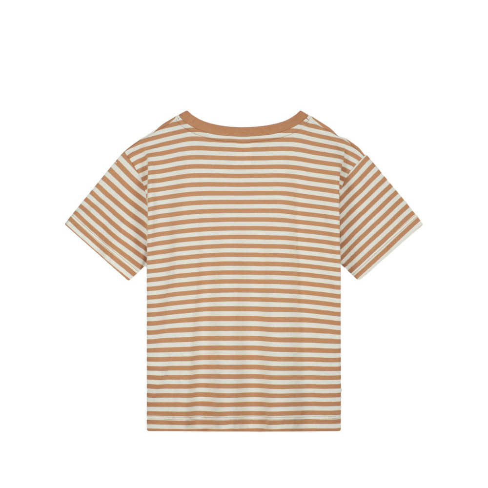 Kurzärmliges oversized T-Shirt in biscuit/off-white