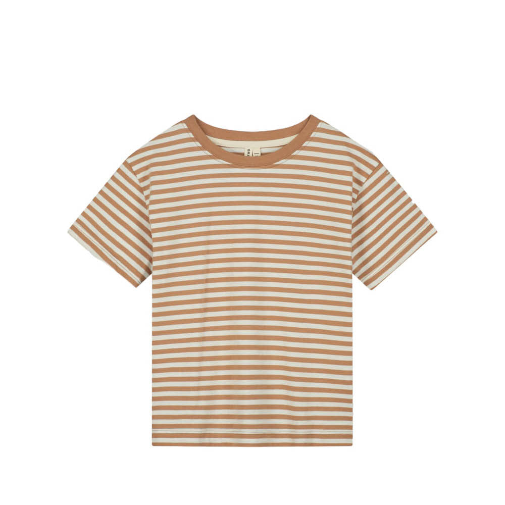 Kurzärmliges oversized T-Shirt in biscuit/off-white