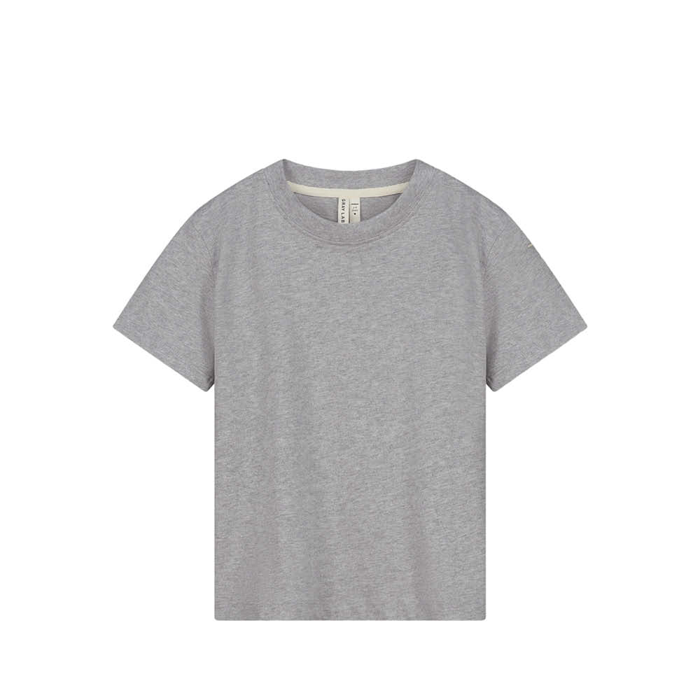 Kurzärmliges oversized T-Shirt in grey melange