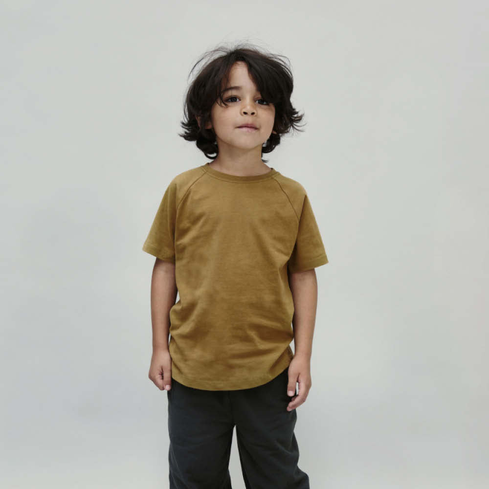 Kurzärmliges T-Shirt in peanut
