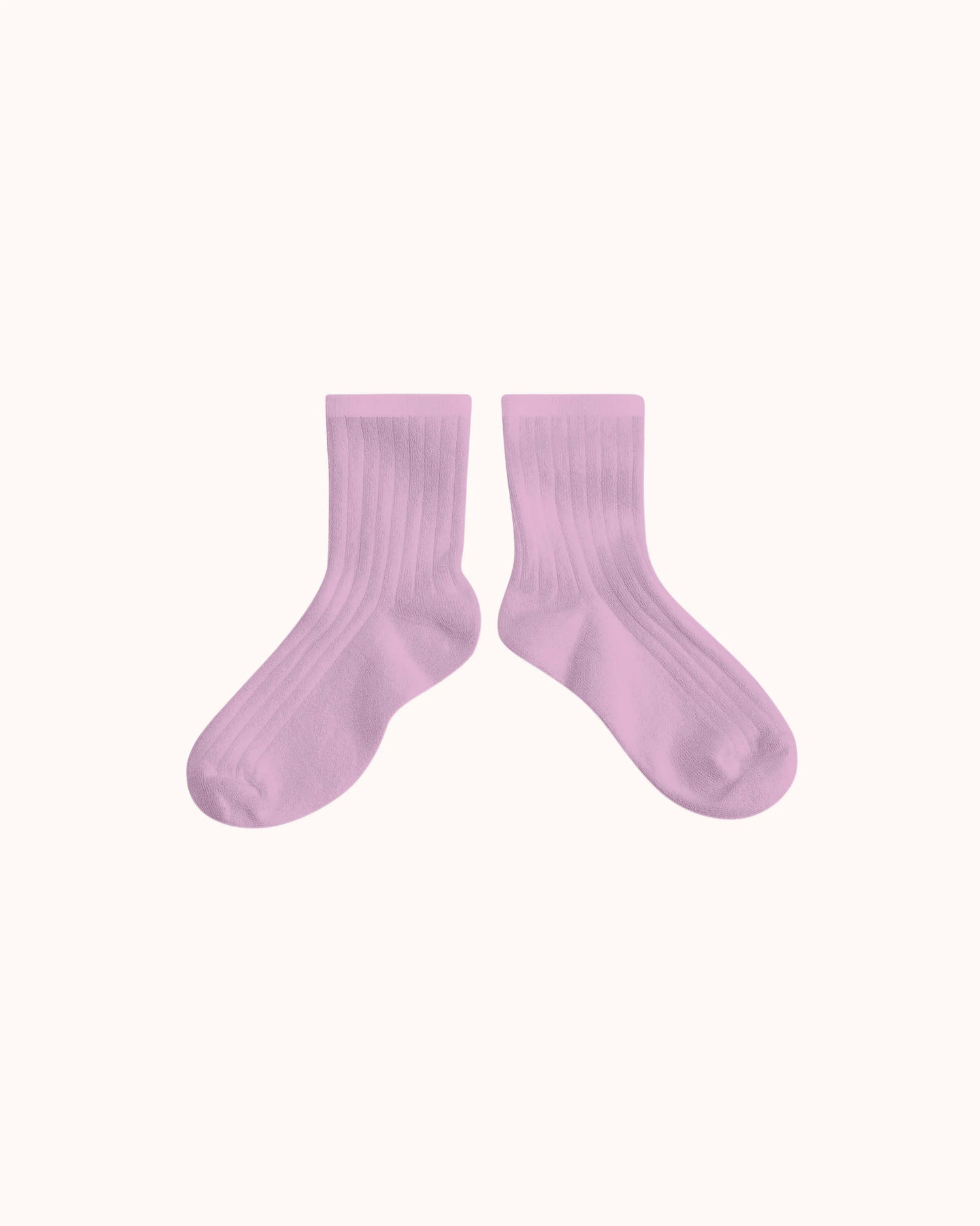 Gerippte Socken La Mini in rose dragée