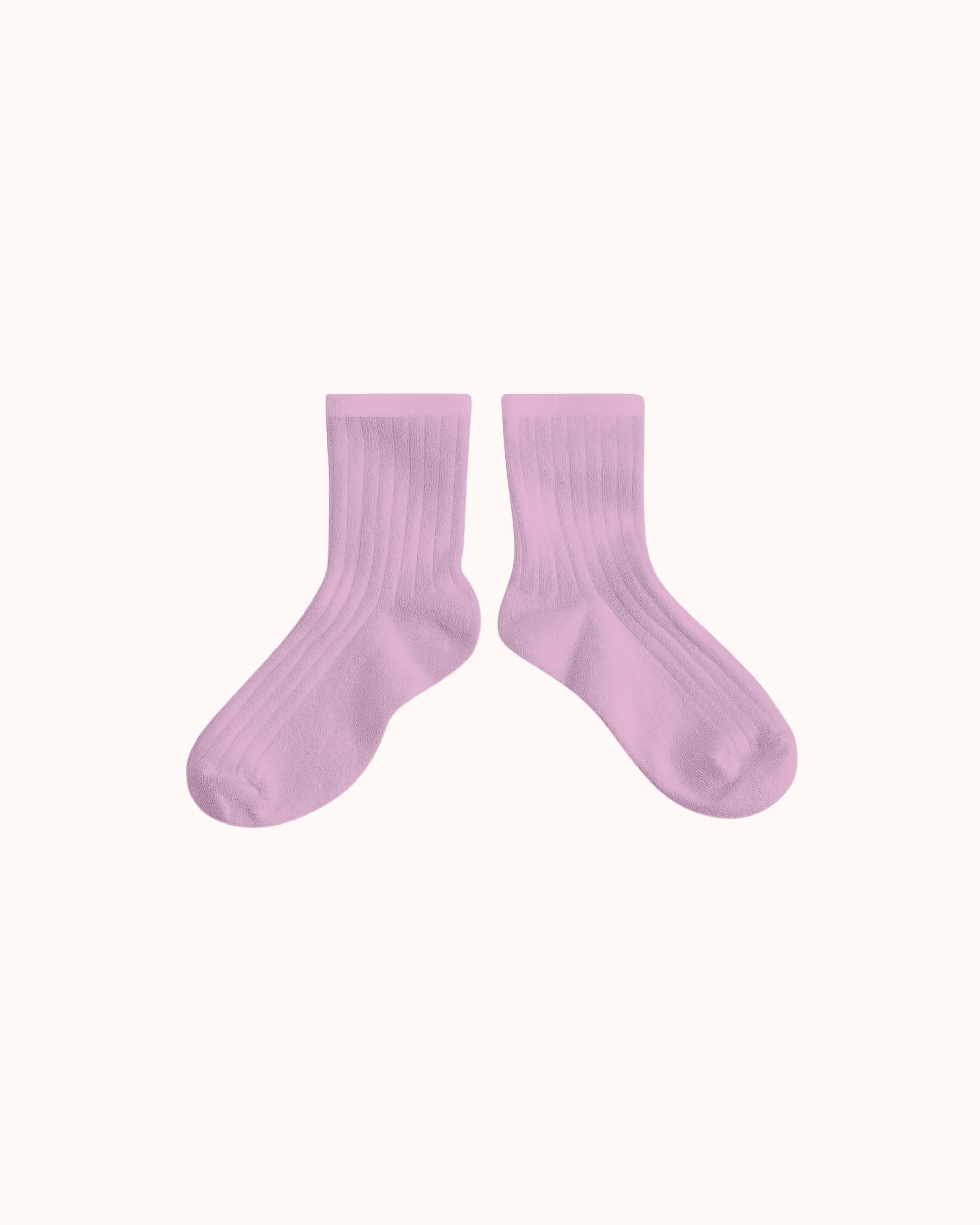Gerippte Socken La Mini in rose dragée