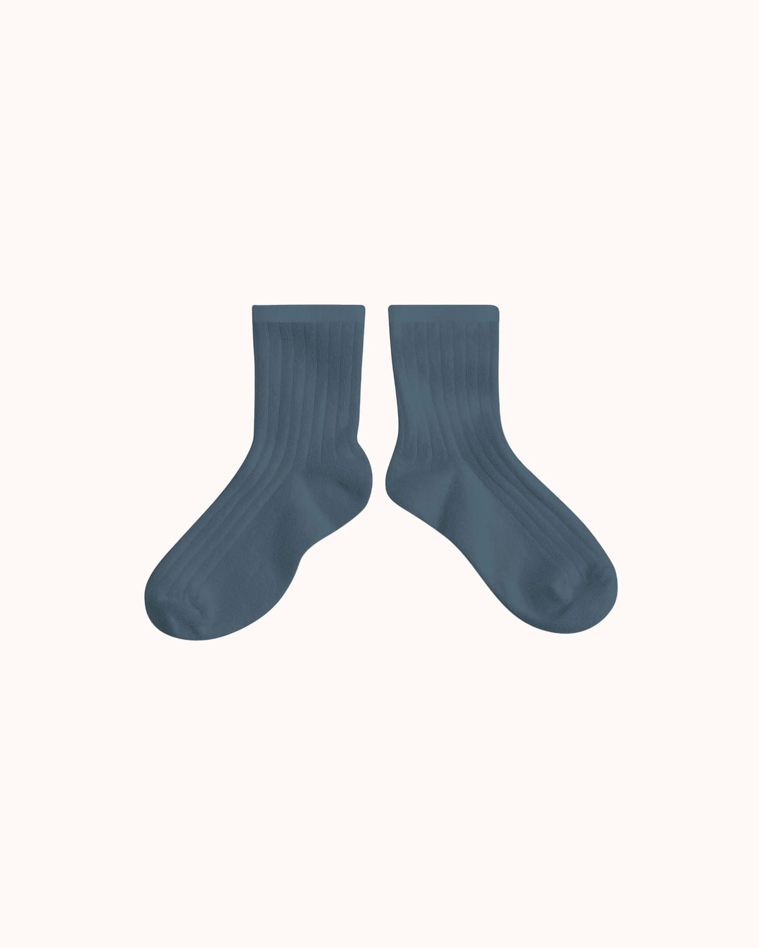 Gerippte Socken La Mini in bleu cendré