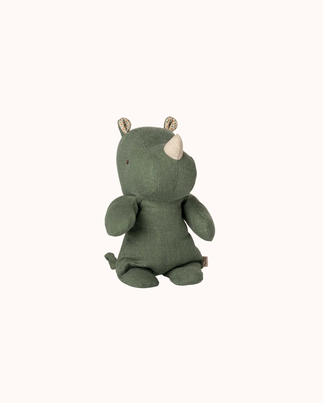 Small Cuddly Toy Rhino in sage